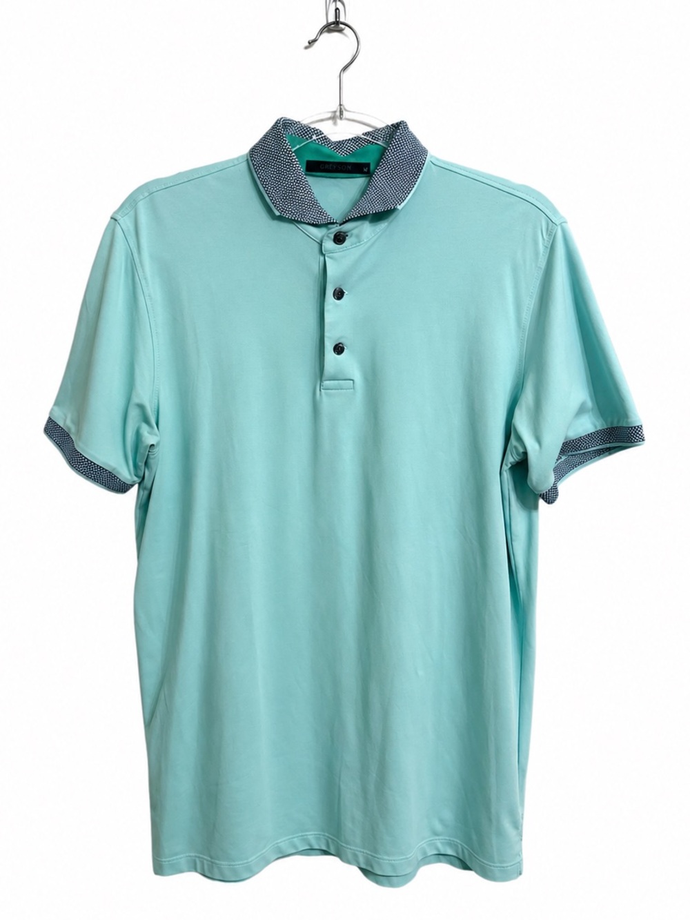 Greyson Aqua Green Golf Performance Pique Polo